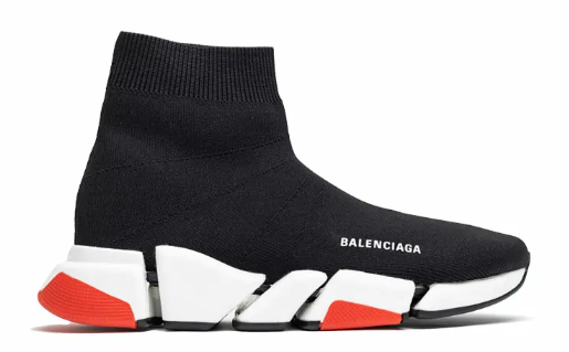 Balenciag* Speed Trainer Mid Black Red