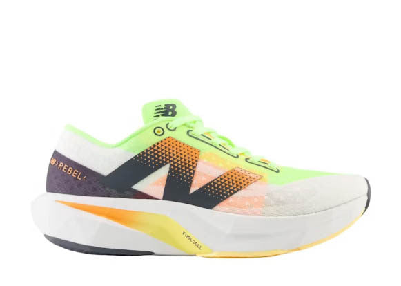 New Balance FuelCell Rebel v4 Bleached Lime Glo Hot Mango