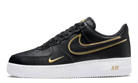 Nike Air Force 1 Gold Black Double Swoosh DA8481-001