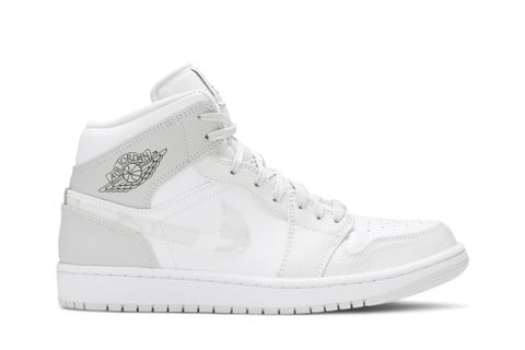 Air Jordan 1 Mid 'Swoosh Logo - Grey Camo'