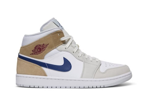 Air Jordan 1 Mid 'White Khaki Blue Void' DO6726-100