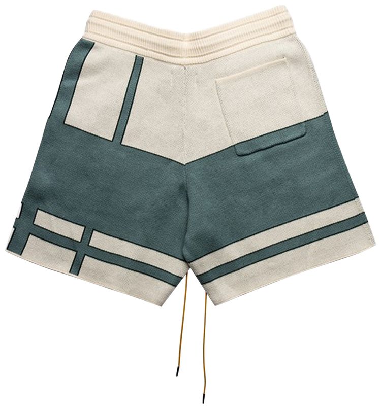 RHUDE PALM KNIT SHORT 'IVORY/SAGE'