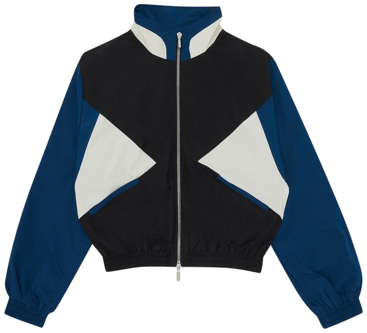 RHUDE COLOR BLOCKED TRACK JACKET 'BLACK/SLATE'