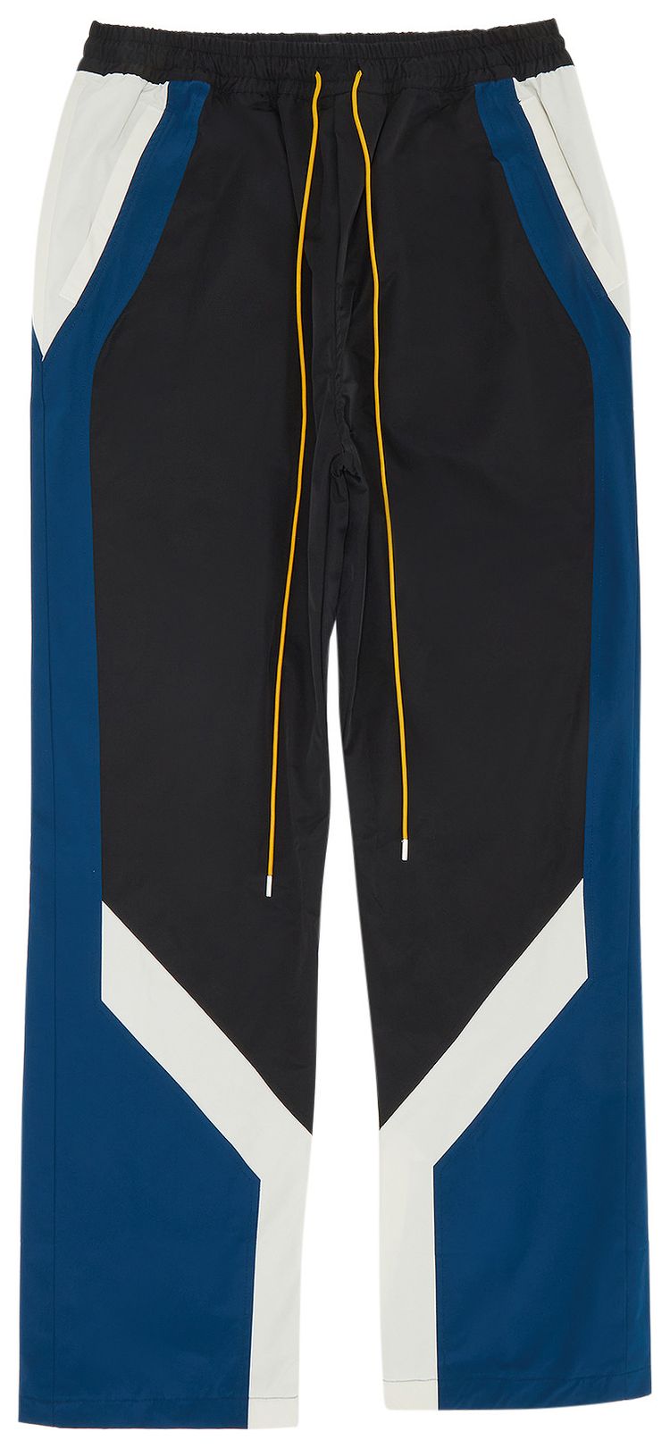 RHUDE COLOR BLOCKED TRACK PANT 'BLACK/CREME'