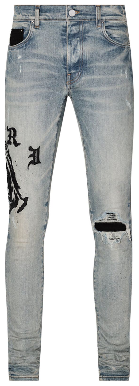 AMIRI X WES LANG REAPER LOGO JEAN 'CLAY INDIGO'