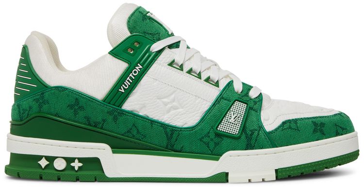 LOUIS VUITTON TRAINER 'GREEN MONOGRAM DENIM'