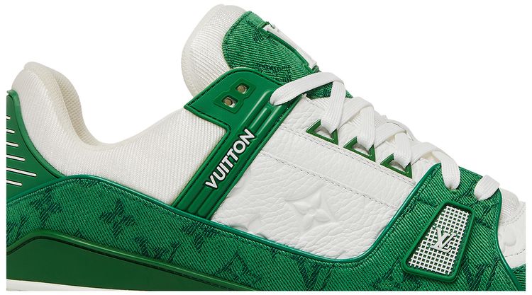 LOUIS VUITTON TRAINER 'GREEN MONOGRAM DENIM'