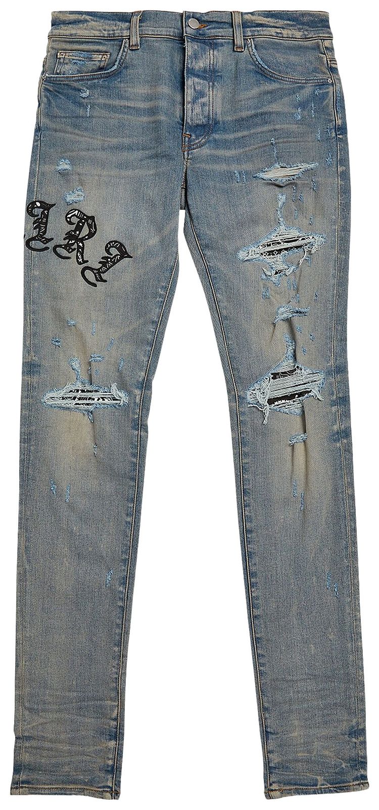 AMIRI SERIF LOGO JEAN 'CLAY/INDIGO'