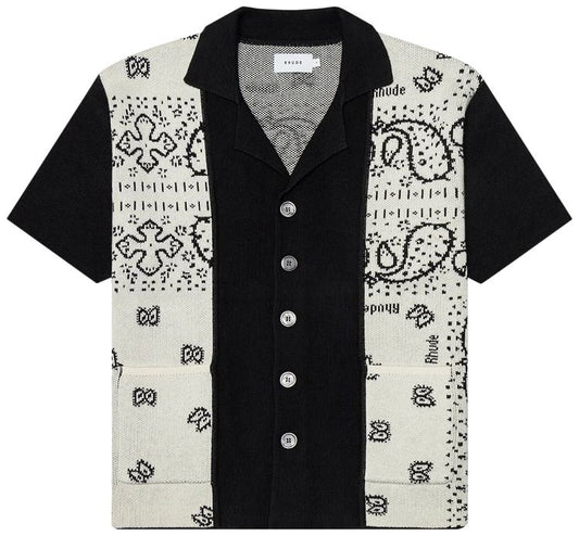 RHUE BANCO KNIT SHIRT 'BLACK/IVORY'