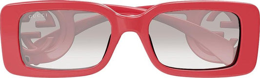 GUCCI RECTANGULAR FRAME SUNGLASSES 'RED'