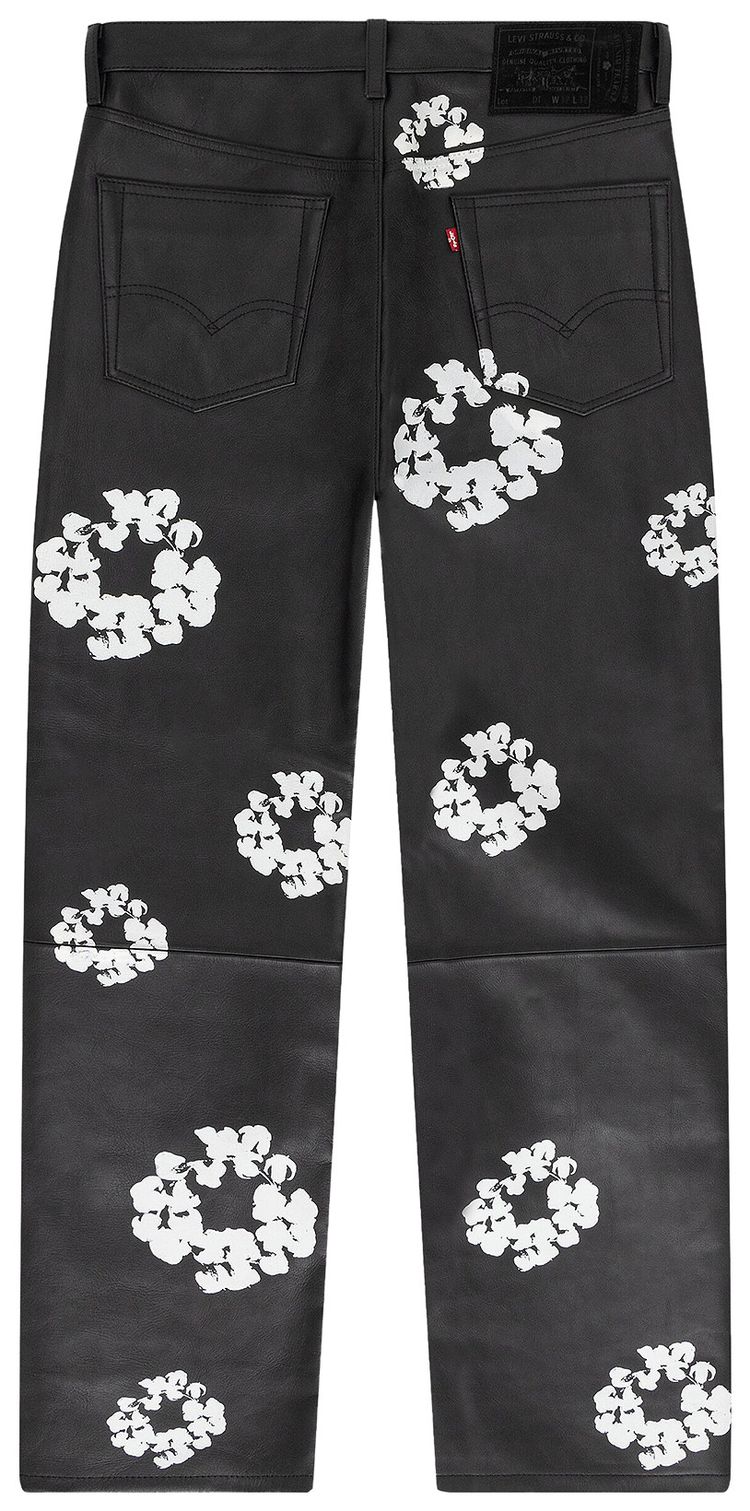 LEVI'S X DENIM TEARS LEATHER WREATH PANTS 'BLACK'