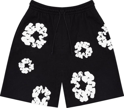 DENIM TEARS THE COTTON WREATH SHORTS 'BLACK'