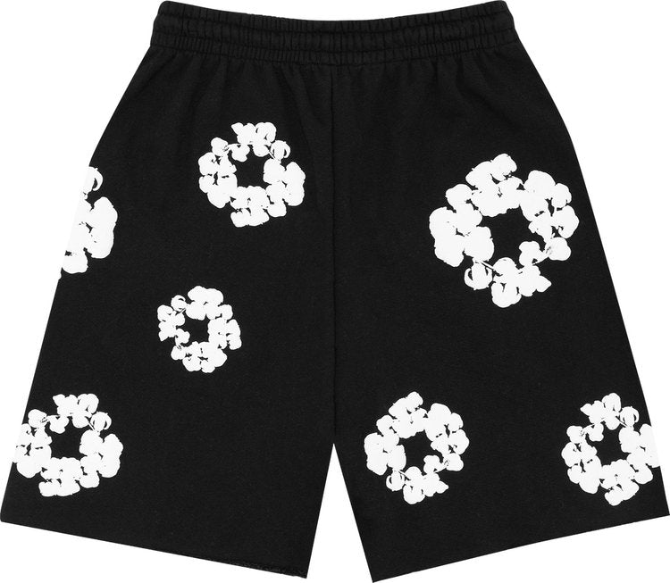 DENIM TEARS THE COTTON WREATH SHORTS 'BLACK'