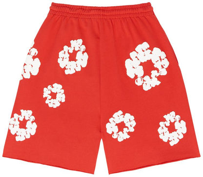 DENIM TEARS THE COTTON WREATH SHORTS 'RED'