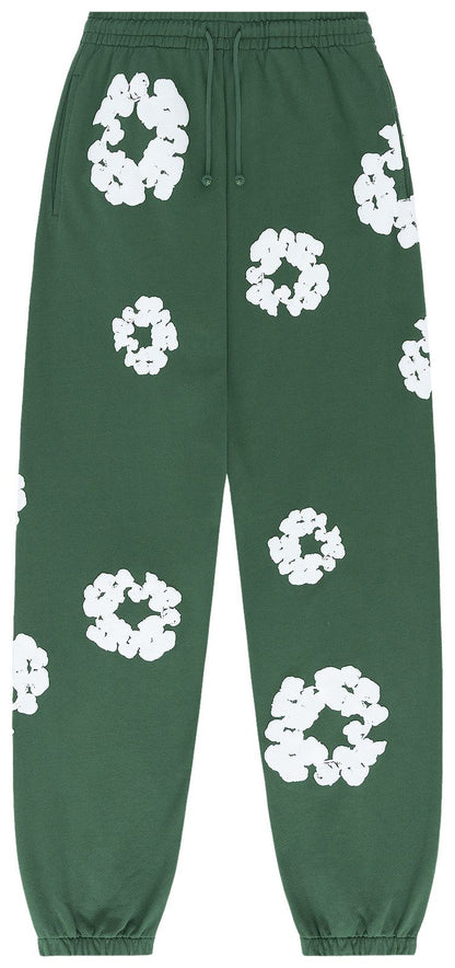 DENIM TEARS THE COTTON WREATH SWEATPANTS 'GREEN'