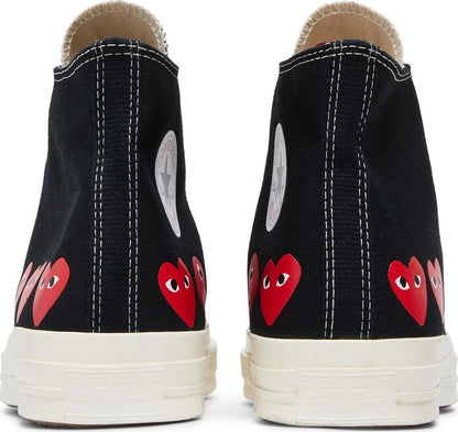 COMME DES GARÇONS PLAY X CHUCK 70 HIGH 'MULTI HEART - BLACK'