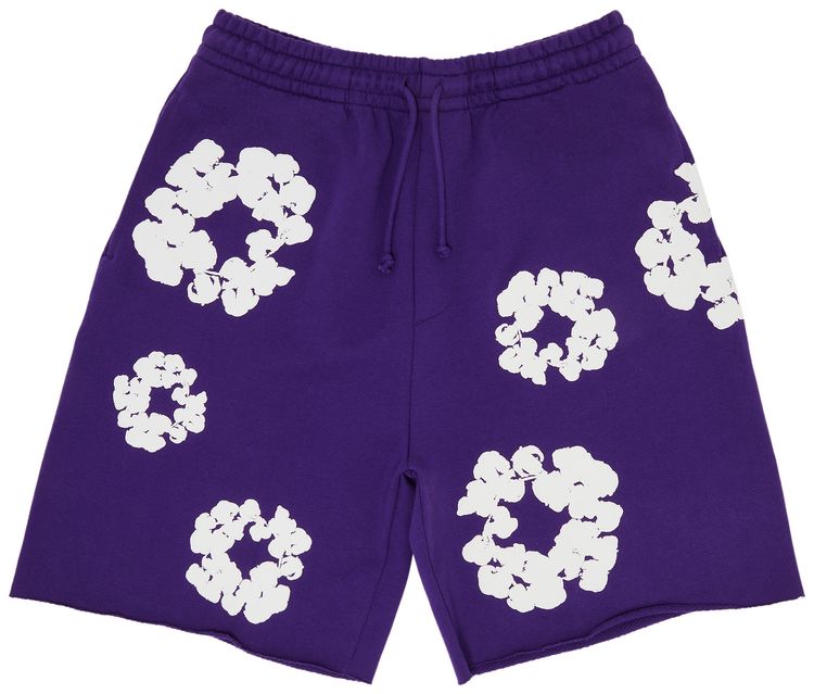 DENIM TEARS THE COTTON WREATH SHORTS 'PURPLE'