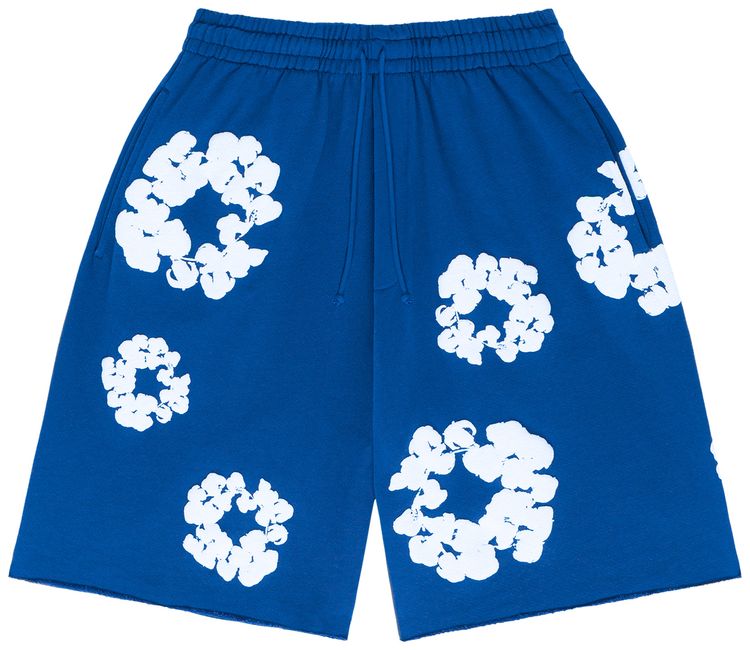 DENIM TEARS THE COTTON WREATH SHORTS 'ROYAL BLUE'