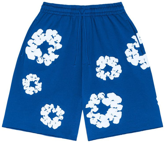 DENIM TEARS THE COTTON WREATH SHORTS 'ROYAL BLUE'