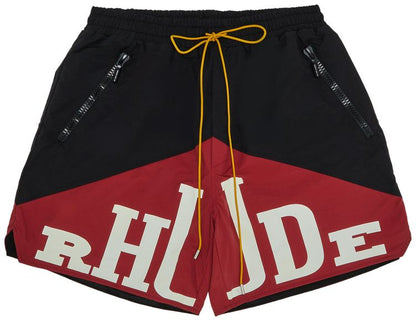 RHude Yachting Short 'Black/Maroon'