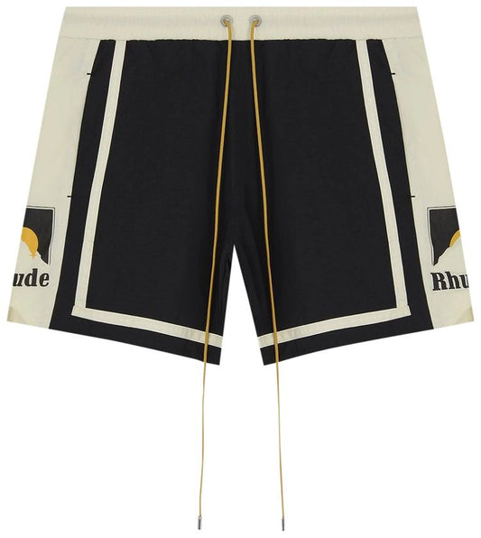 RHUDE MOONLIGHT SHORT 'BLACK/IVORY'