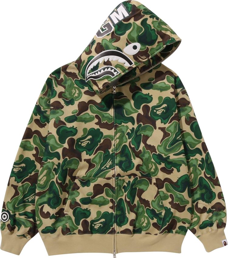 BAPE ART CAMO SHARK HOODIE 'GREEN'