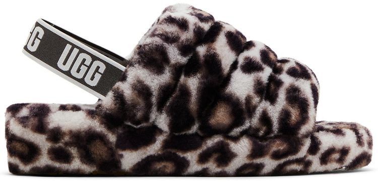 WMNS FLUFF YEAH SLIDE 'PANTHER PRINT - STORMY GREY'