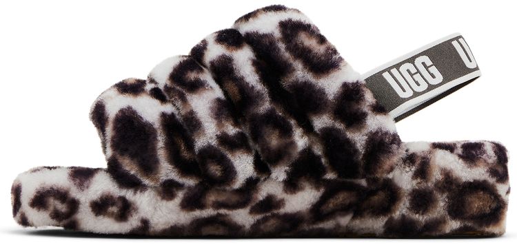 WMNS FLUFF YEAH SLIDE 'PANTHER PRINT - STORMY GREY'