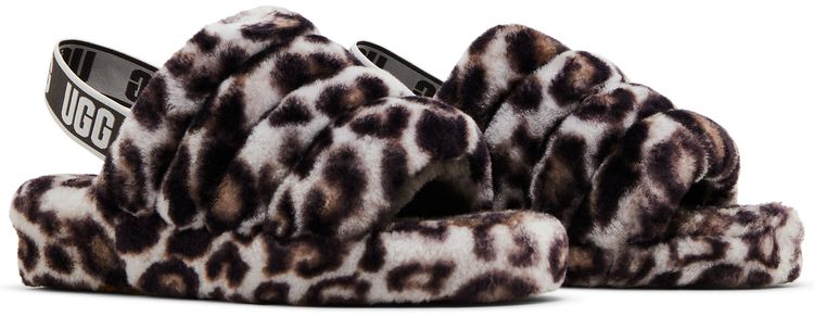 WMNS FLUFF YEAH SLIDE 'PANTHER PRINT - STORMY GREY'