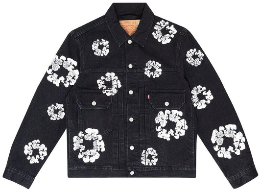 DENIM TEARS TYPE II ALL OVER WREATH JACKET 'BLACK'