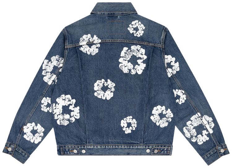 DENIM TEARS TYPE II ALL OVER WREATH JACKET 'DARK WASH'