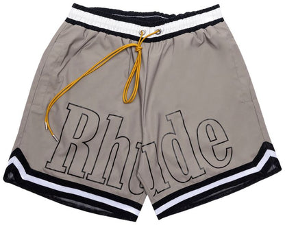 RHUDE BASKETBALL SWIM SHORT 'KHAKI'