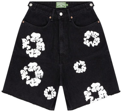 DENIM TEARS WREATH JEAN SHORT 'BLACK'