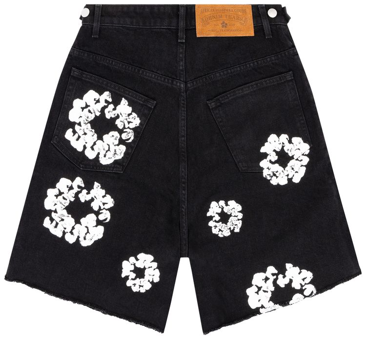 DENIM TEARS WREATH JEAN SHORT 'BLACK'