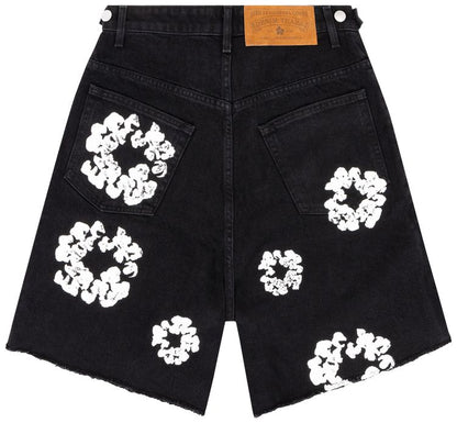 DENIM TEARS WREATH JEAN SHORT 'BLACK'