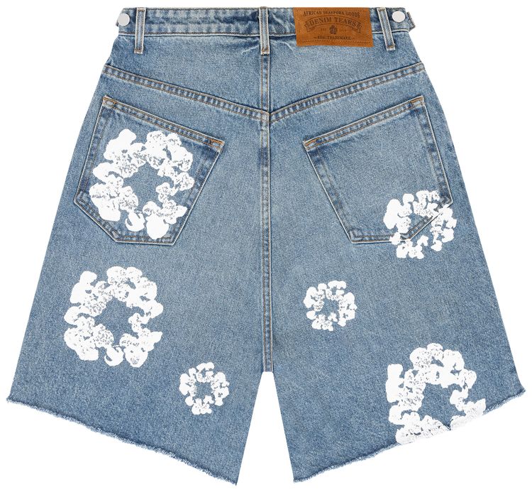 DENIM TEARS WREATH JEAN SHORT 'LIGHT WASH'