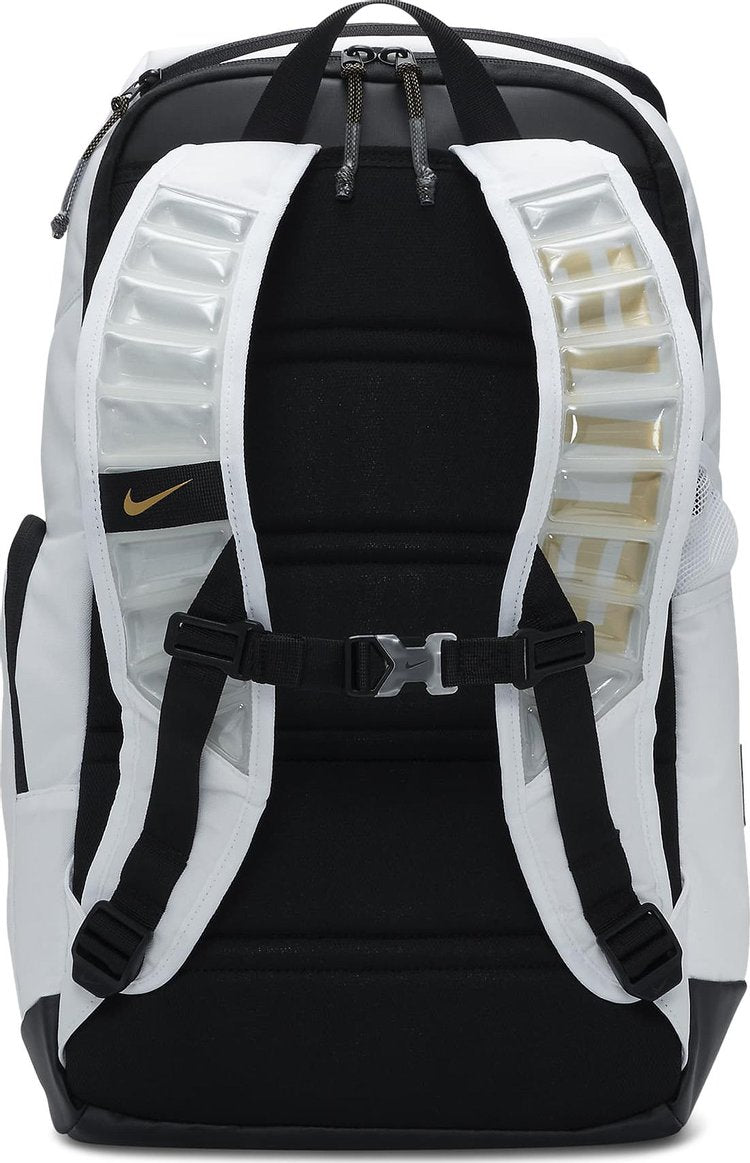 NIKE HOOPS ELITE BACKPACK 'WHITE/BLACK/METALLIC GOLD'