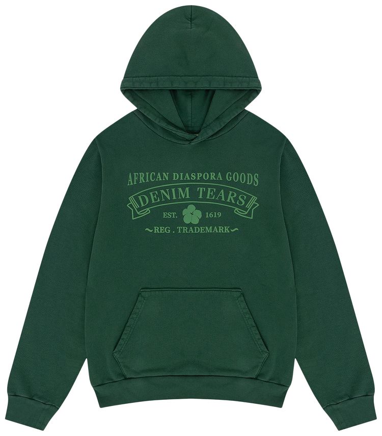 DENIM TEARS ADG HOODIE 'WASHED GREEN'