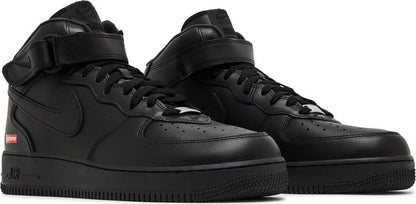 SUPREME X AIR FORCE 1 MID 'BOX LOGO - TRIPLE BLACK'