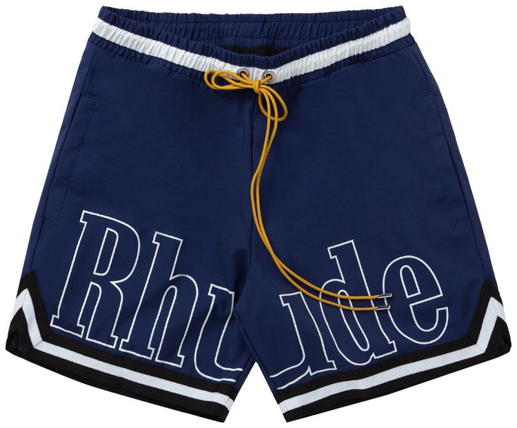 RHUDE BASKETBALL SWIM TRUNKS 'BLUE/BLACK/WHITE'