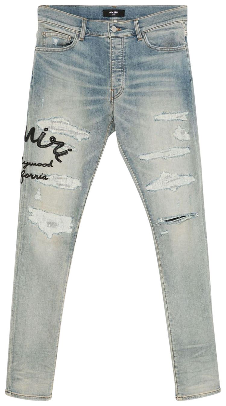 AMIRI HOLLYWOOD THRASHER JEAN 'ANTIQUE INDIGO'