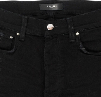 AMIRI MX1 SKINNY JEANS 'BLACK/SILVER'