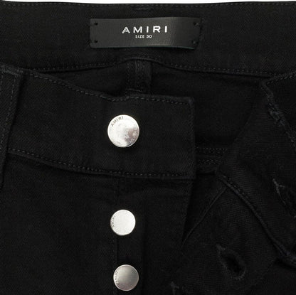 AMIRI MX1 SKINNY JEANS 'BLACK/SILVER'