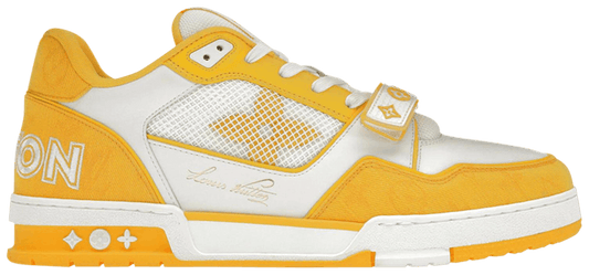 LOUIS VUITTON TRAINER LOW 'VELCRO STRAP - YELLOW MONOGRAM DENIM'