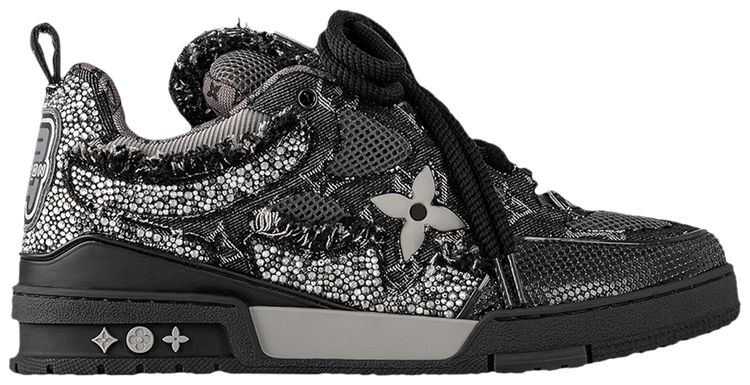 LOUIS VUITTON SKATE SNEAKER 'BLACK SWAROVSKI MONOGRAM'