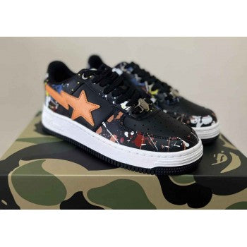 Bapesta Low 'Paint Splatter - Black'