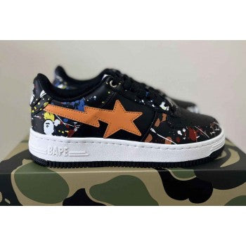 Bapesta Low 'Paint Splatter - Black'