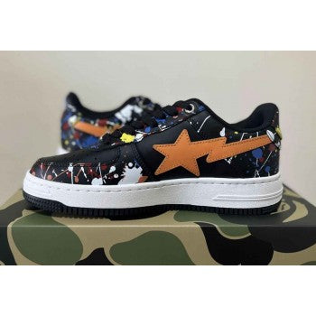 Bapesta Low 'Paint Splatter - Black'