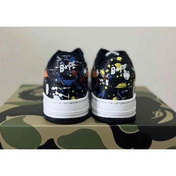 Bapesta Low 'Paint Splatter - Black'