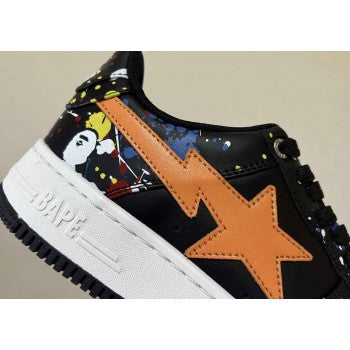 Bapesta Low 'Paint Splatter - Black'